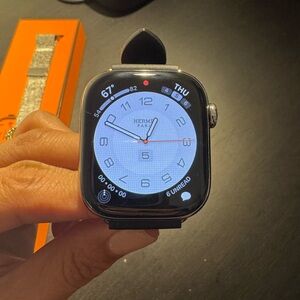 Apple Silver Smartwatch with Minimalist Design